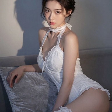 内衣物语 0496期 娴静美女内衣清新身姿